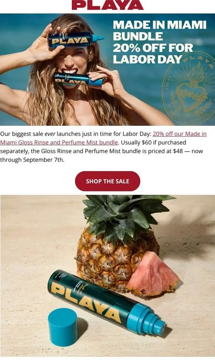 PLAYA BEAUTY: Our Biggest Sale Ever 🏖️ Now Thru Labor Day
