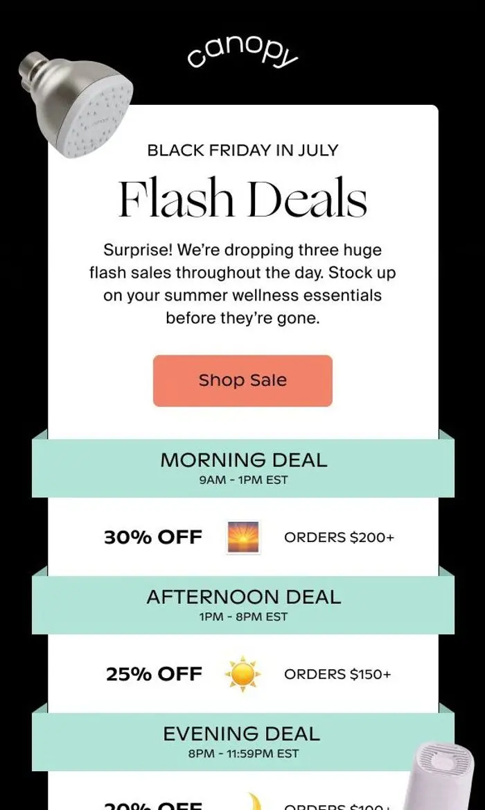 Canopy: TODAY ONLY: Black Friday in July is here!