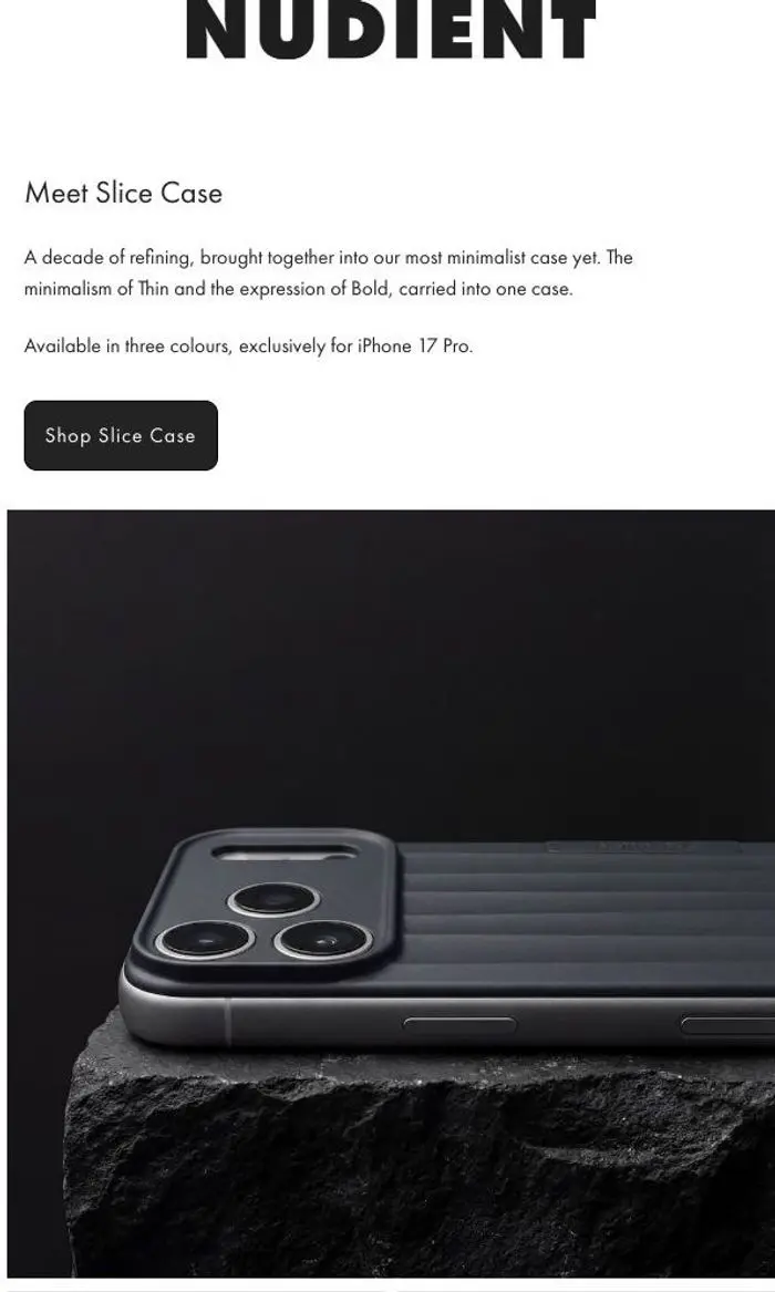 NUDIENT: Our most minimalist case yet