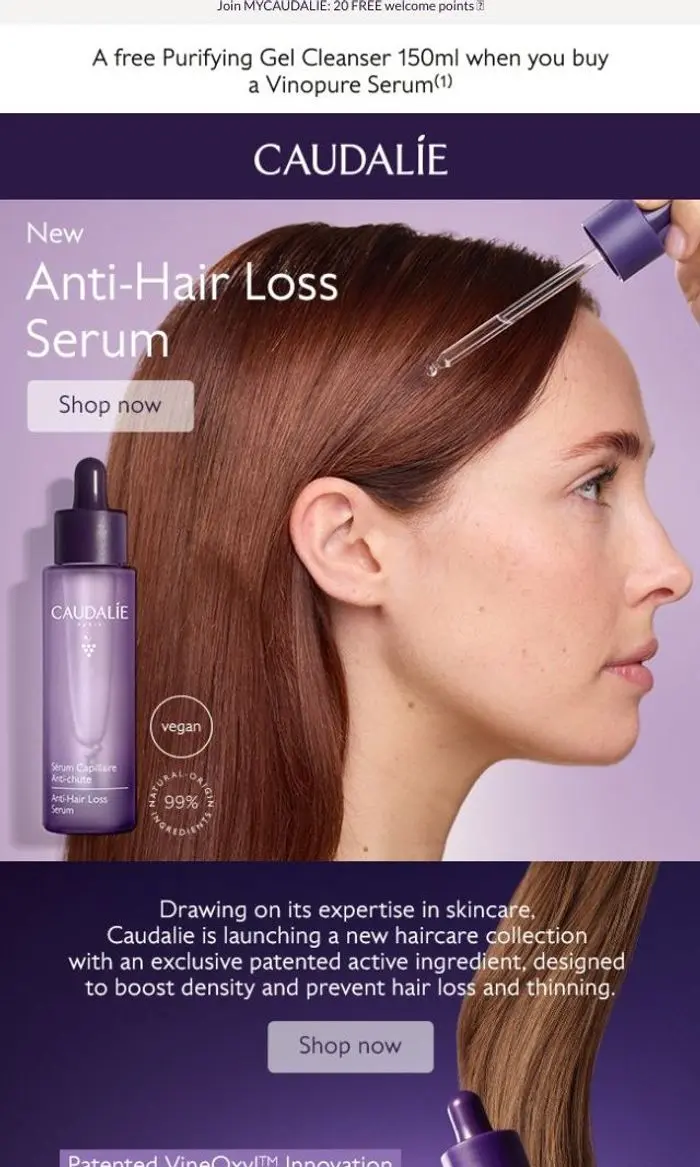 Caudalie: NEW: Anti-Hair Loss Serum
