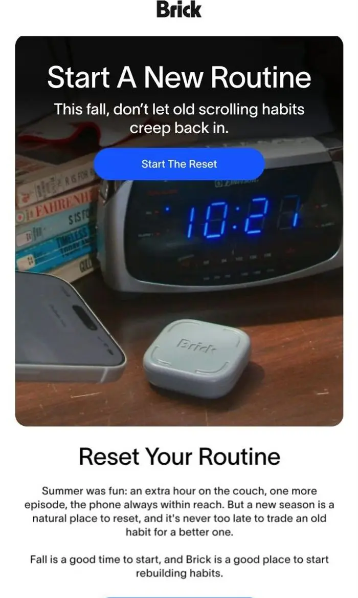 Brick: Happy September! Start A New Routine.
