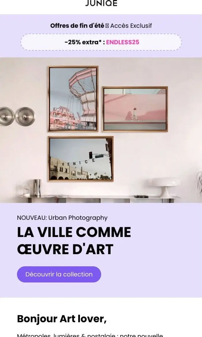 JUNIQE Art Club: Urban Photography 📸 -25% extra pour vous