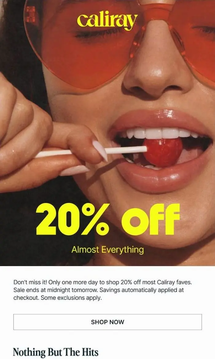 Caliray: your beauty haul: 20% off! (almost everything)