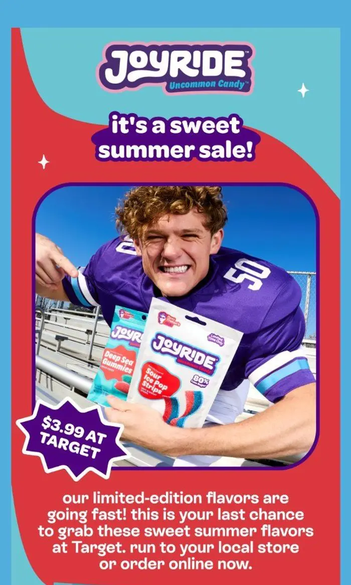 JOYRIDE: 🍬 summer candy on sale at Target 🤩