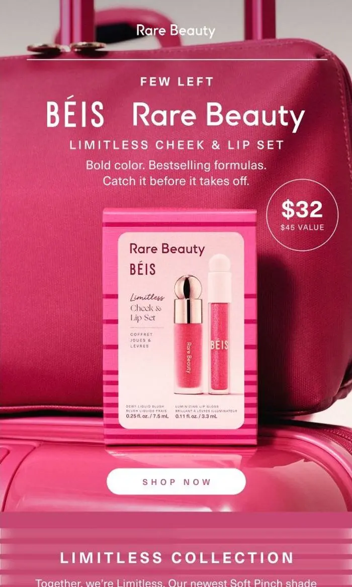 Rare Beauty: *Limited stock*: BÉIS x Rare Beauty Cheek & Lip Set