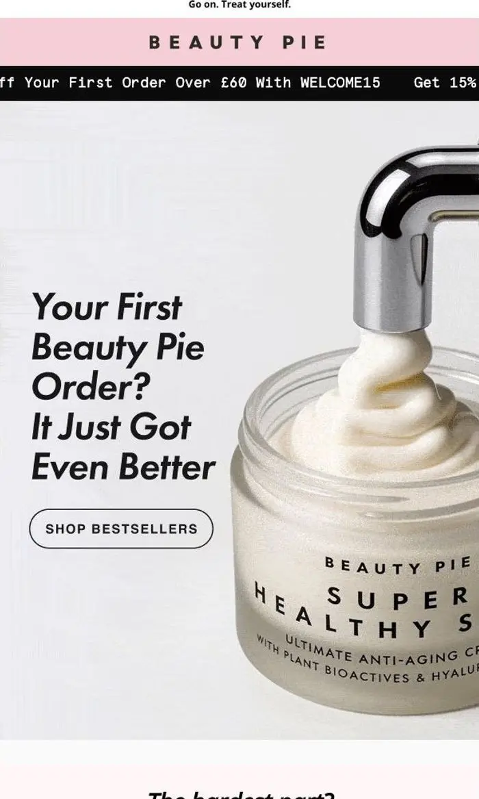 BEAUTY PIE: Take 15% Off Your First Order...