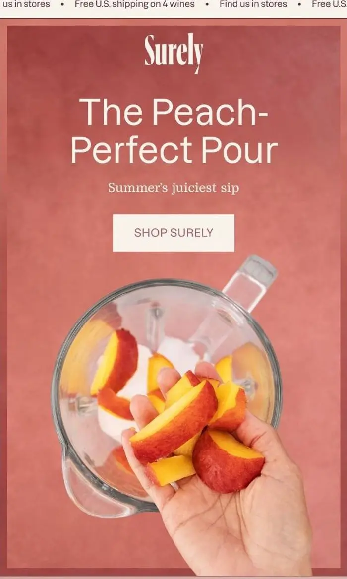 Surely: The mocktail ripe for the sipping 🍑