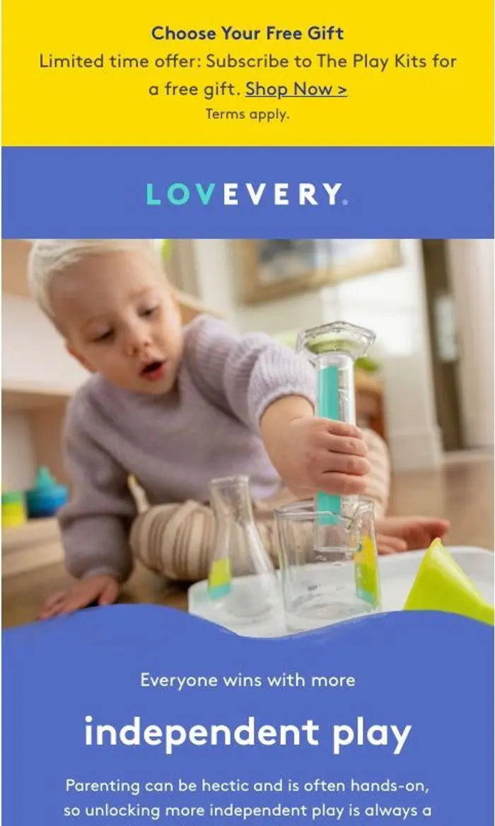 LOVEVERY: Independent play for them ✅ Some downtime for you ✅