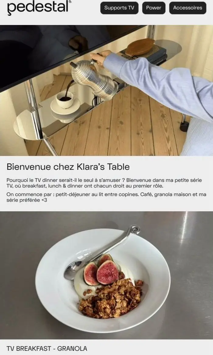 Pedestal - Supports TV élégants: Pourquoi le TV dinner serait-il le seul à s’amuser ?