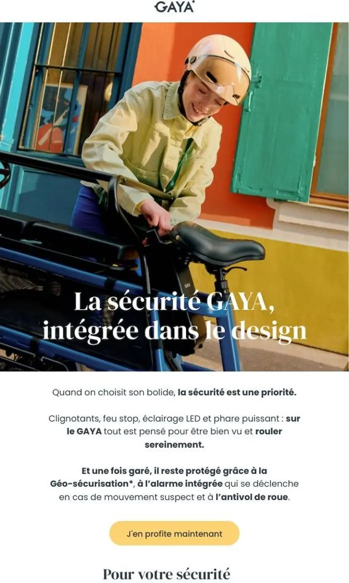 GAYA: Un bolide pensé pour rouler l'esprit léger 🔐