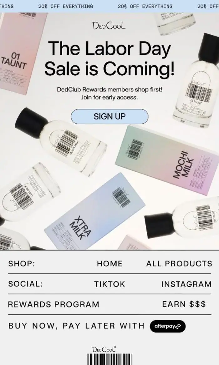 DedCool: Want early sale access? 👀