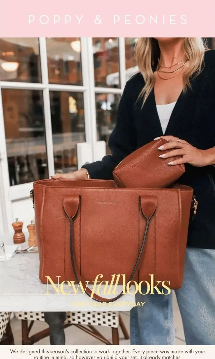 Poppy & Peonies: Your Fall Bag Lineup 🍂