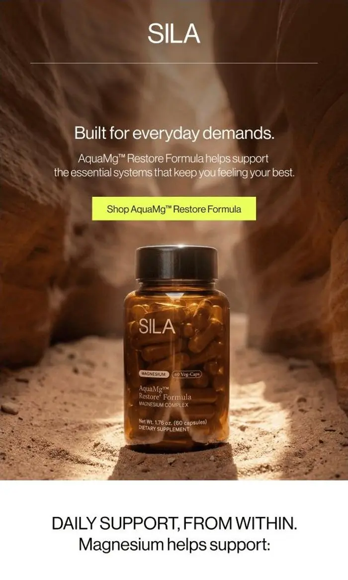 SILA: Magnesium for everyday demands.